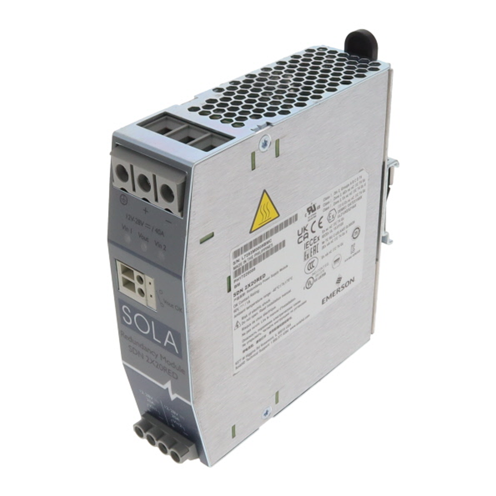 SDN2X20RED SOLAHD SDN-C REDUNDANCY MODULE, DC-DC CONVERTER, DIN RAIL, 2X20A/1X40A, 12-24VDC IEC (SDN 2X20RED)